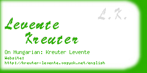 levente kreuter business card